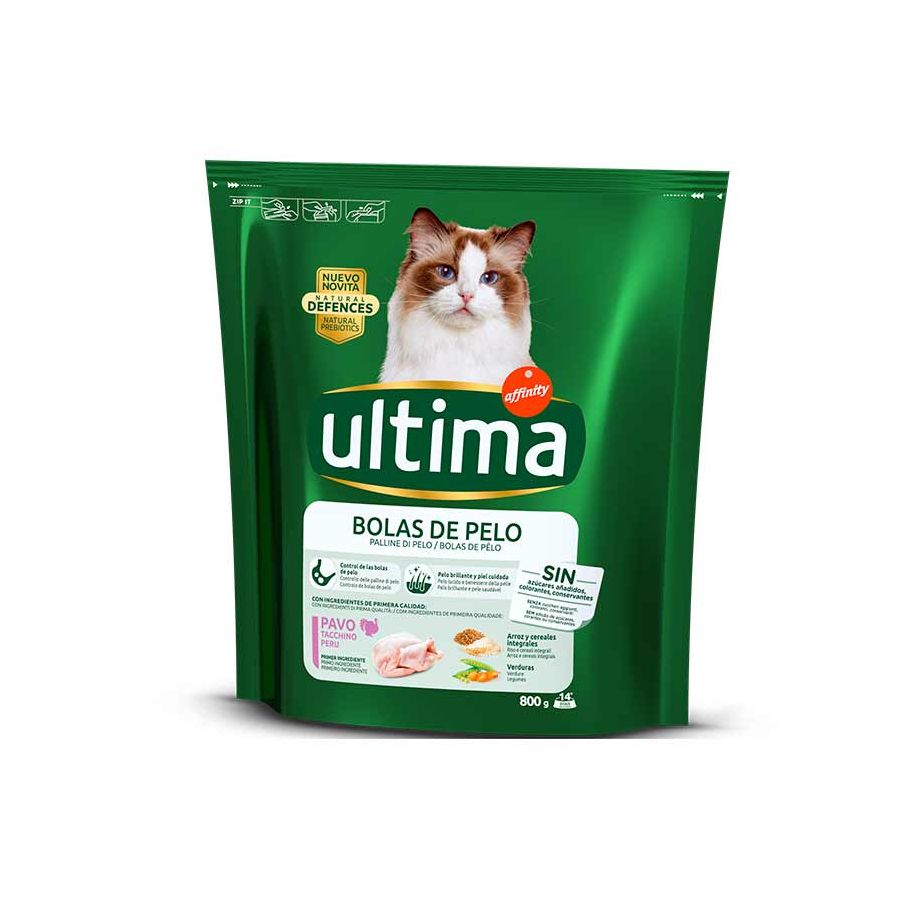 Ultima-Affinity Cat Bolas de Pelo con Pavo 800 g