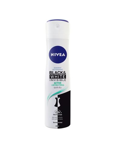 Nivea Black & White Invisible Active Spray 200 ml