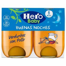 Hero Baby Buenas Noches Verduritas con Pollo 2 X 190 g