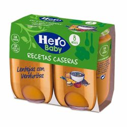 Hero Baby Tarritos Recetas Caseras Lentejas con Verduritas 2x190 g