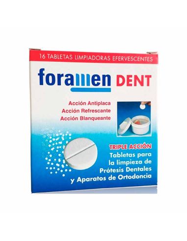 Foramen Dent Tabletas Limpiadoras Dentaduras postizas 32 Tabletas