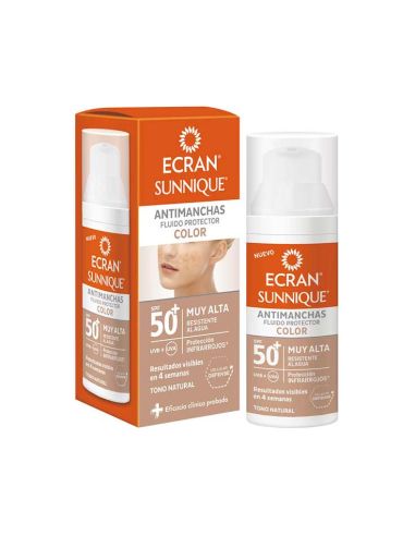 Ecran Sun Antimanchas Fluido Facial Protector con Color SPF50+ 50 ml