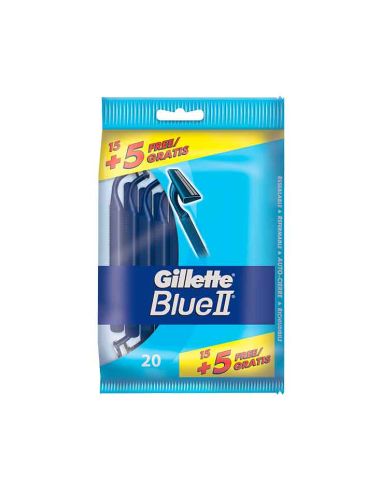 Gillette Maquinillas De Afeitar Desechables Blue II 15 + 5 Uds