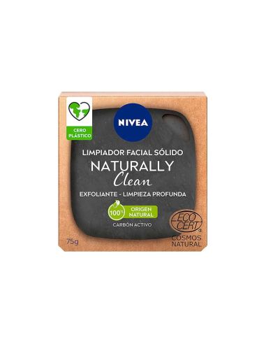 Nivea Naturally Clean Jabón Exfoliante Facial Carbón 75 gr