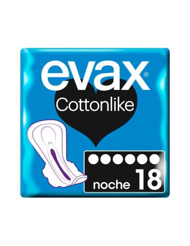 Evax Cottonlike Noche Con Alas 18 uds