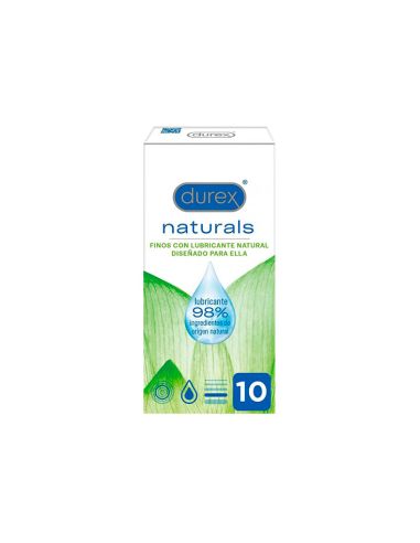 Durex Naturals Preservativos Con Lubricante Natural 10 uds