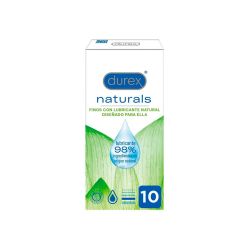 Durex Naturals Preservativos Con Lubricante Natural 10 uds