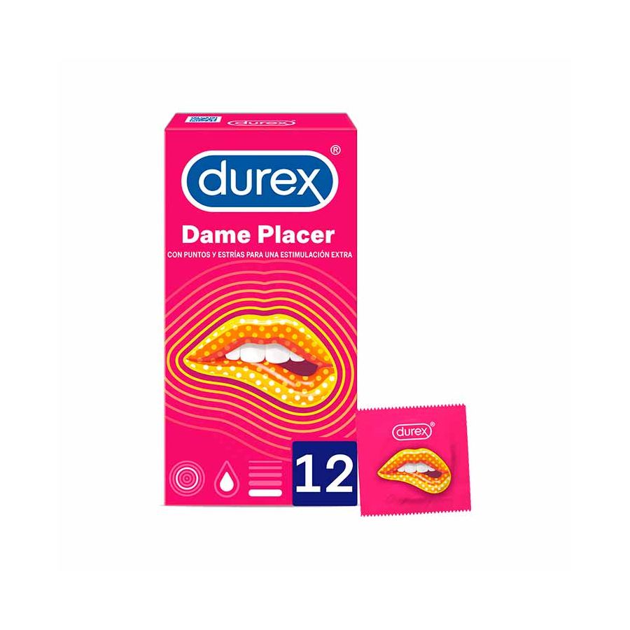 Durex Dame Placer con Puntos y Estrias Preservativos