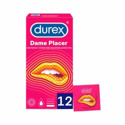 Durex Dame Placer con Puntos y Estrias Preservativos