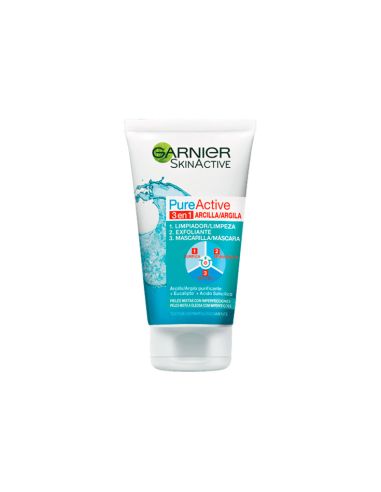 Garnier Pure Active Skin Naturals Limpiador 3 en 1 150 ml
