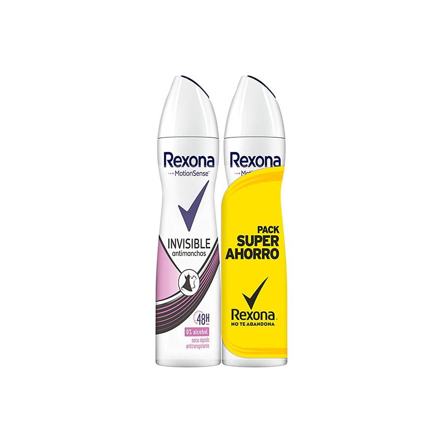 Rexona Invisible on Black + White Clothes Desodorante Spray 200 ml X 2