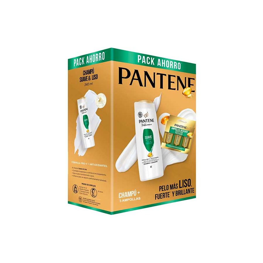 Pantene Liso Extremo Pack Champu Y Ampollas