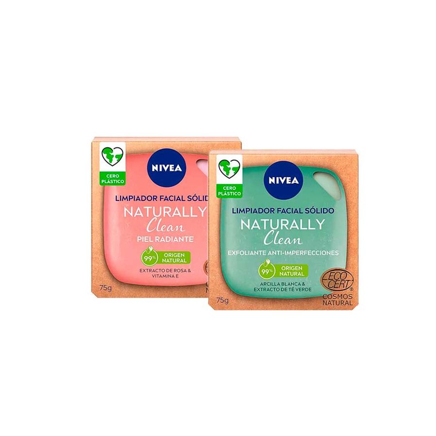 Nivea Pack Facial Naturally Clean Exfoliante Limpiador