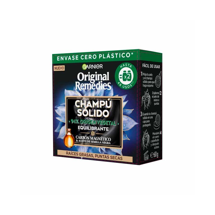 Garnier Original Remedies Carbon Magnetico Champu Solido