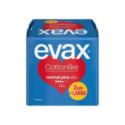 Evax Cottonlike Normal Plus Con Alas Compresas 14 uds