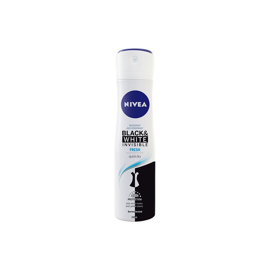 Nivea Black & White Invisble Fresh Desodorante Spray 200 ml