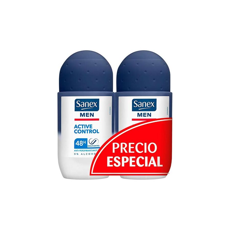 Sanex Men Active Control Desodorante Roll-On Duplo 2x 50 ml