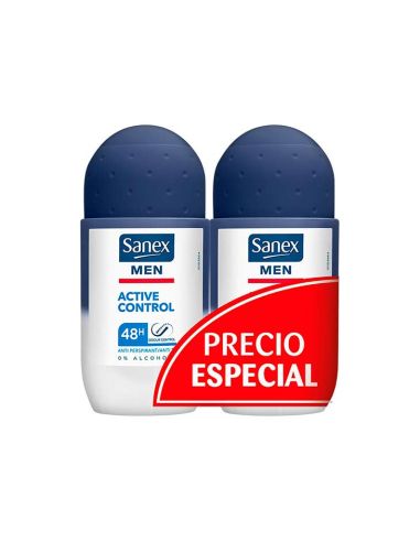 Sanex Men Active Control Desodorante Roll-On Duplo 2x 50 ml