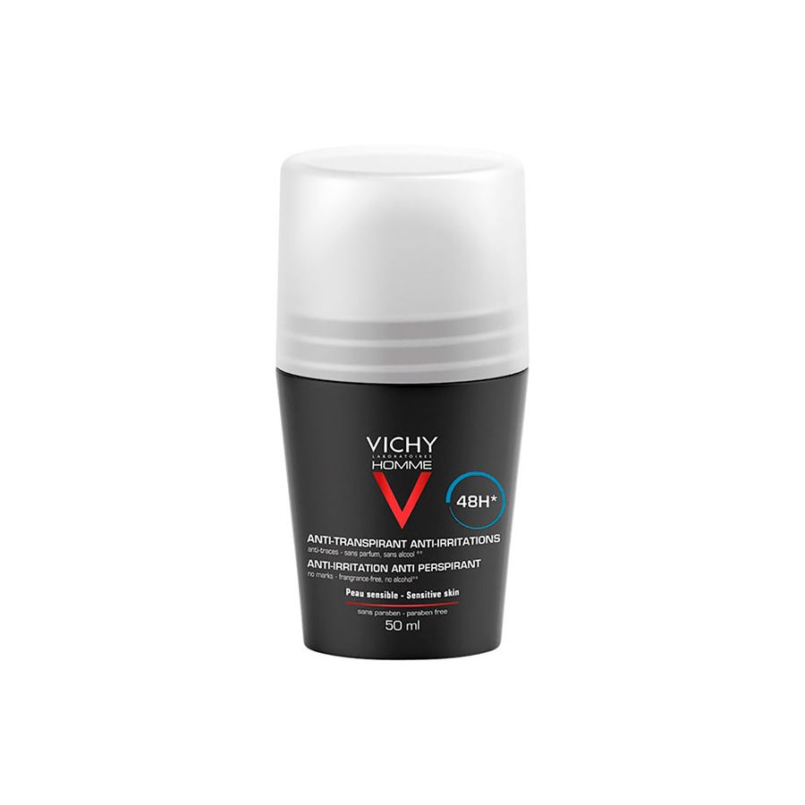 Vichy Homme Desodorante Roll-On Anti-Transpirante Pieles Sensibles 50 Ml
