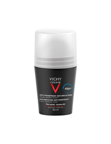 Vichy Homme Desodorante Roll-On Anti-Transpirante Pieles Sensibles 50 Ml