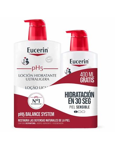 Eucerin Pack Loción Ultraligera 1000 ml + 400 ml 