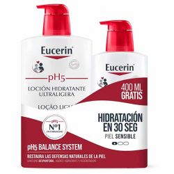 Eucerin Pack Loción Ultraligera 1000 ml + 400 ml 