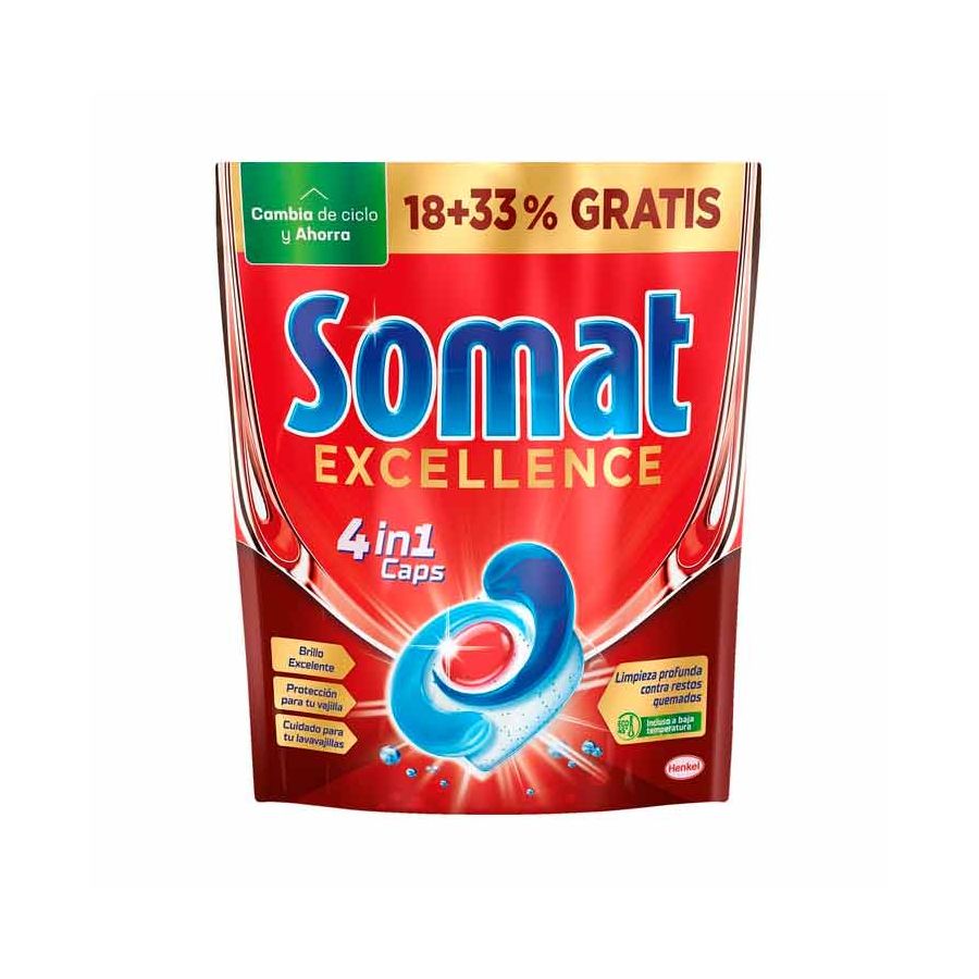 Somat Excellence 4 in 1 Capsulas Lavavajillas