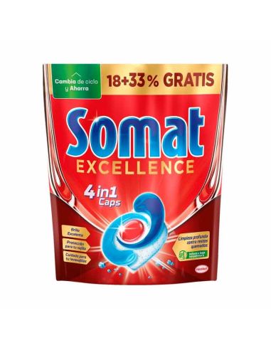 Somat Excellence 4 in 1 Capsulas Lavavajillas