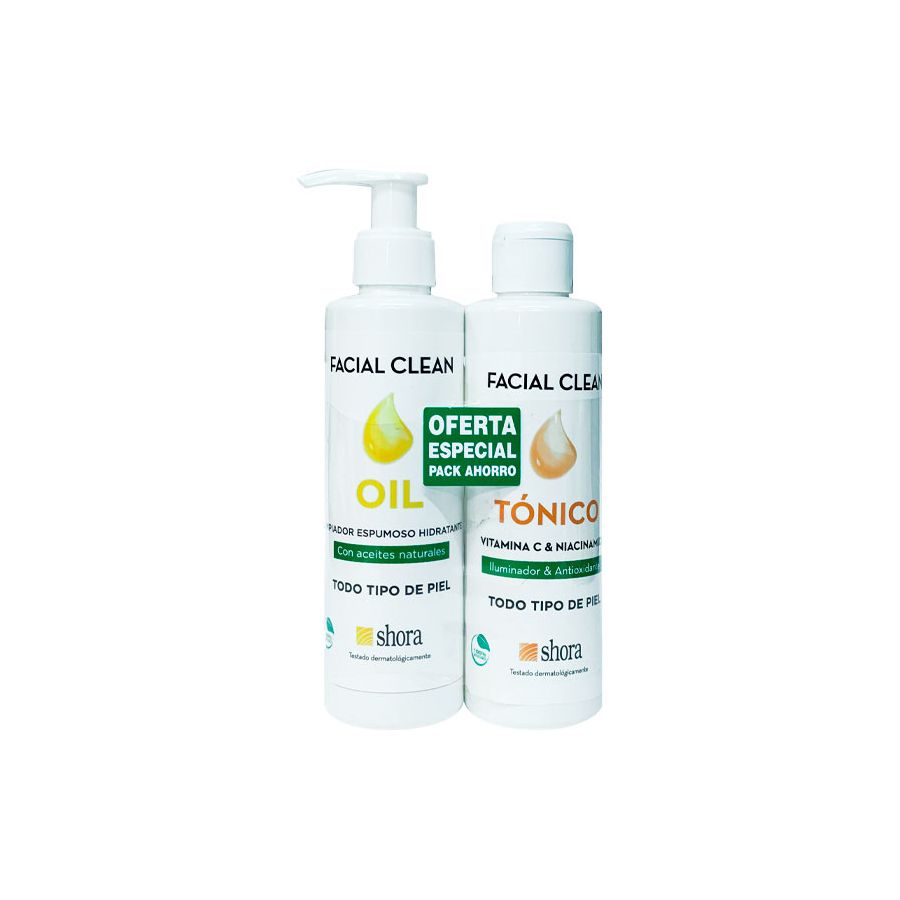 Shora Facial Clean Tonico Vita C Pack 2 Piezas
