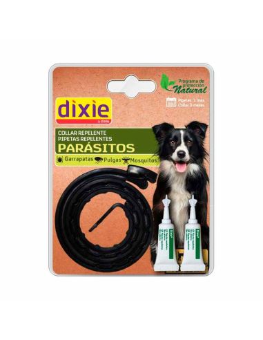 Dixie Parásitos Collar Repelente con Pipetas Repelentes para Perros